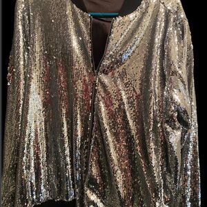 Sequin Zip-Up Jacket